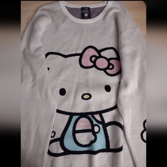 Hello Kitty Sweater Sanrio Crewneck Long Y2K Kawaii Art Limited Edition - Picture 2 of 8